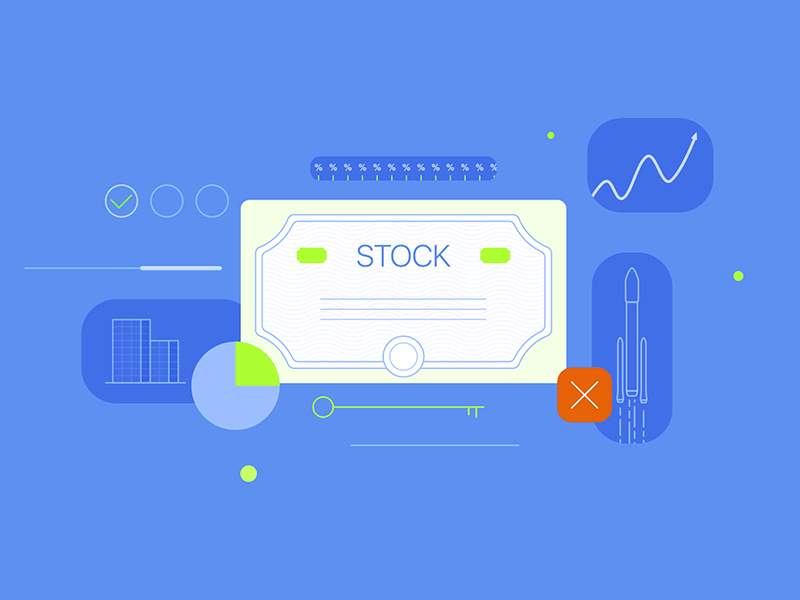 Stock abstract after effects animation animation 2d concept earning gif growth illustration investing loop market money money management motion design motion graphics risk shape layers stock trading