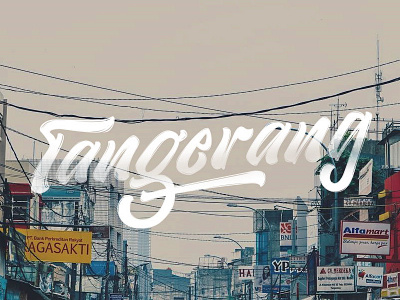 Tangerang with Lettering handlettering lettering logotype type typography