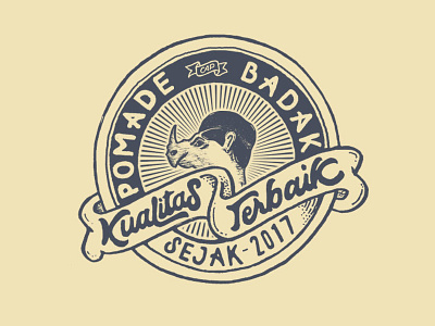 Pomade cap Badak ( For Sale ) branding handlettering lettering logotype type typography