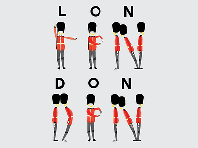 London london soldiers typography