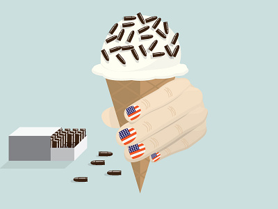 Sprinkles america bullets editorial hand ice cream