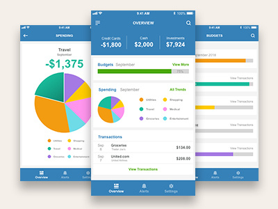 Personal Finance App adobexd appdesign design finance app graphs uxdesign