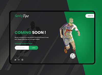 Sports coming soon UI/UX banner coming soon coming soon template design landing page ui ux website design