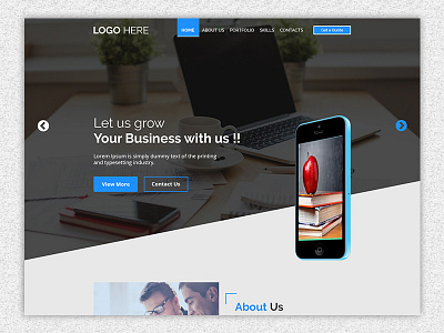 Portfolio landing page portfolio web mobile design website design