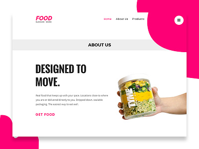 Food Company Website about banner design homepage page ui ux website