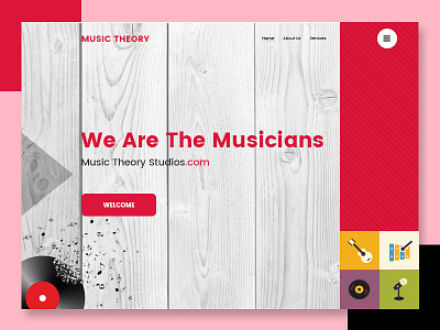 Musical Banner banner design disc homepage music ui website