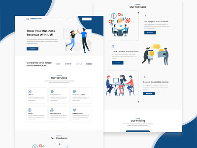 Partnership Landing Page branding design homepage illustration landing page partnership ui ux website website design