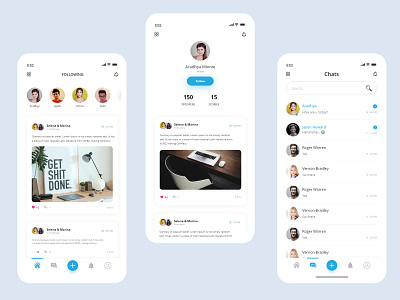 Social media UI UX