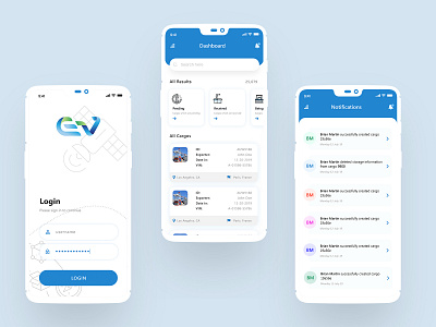 Cargo Transportation App Design app design cargo design landing page transportation ui ux