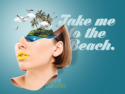 Beach Please advertising catalog design editing photomanipulation photoshop typography vector web