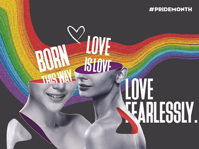 Pride Month advertising bisexual branding design editing gay illustration illustrator lesbian photoshop pride pride month rainbow typography vector web