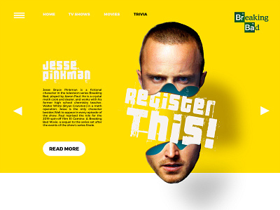 A Breaking Bad Website Concept advertising app breakingbad editing photoshop typography ui ux vector web website website concept