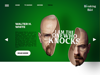 Breaking Bad Website Concept branding breakingbad design drugs editing green heisenberg photoshop popular tv series typography walter white website concept website design