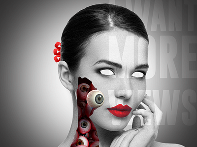 EYES ON YOU advertising branding creepy design editing illustration photoshop typography web