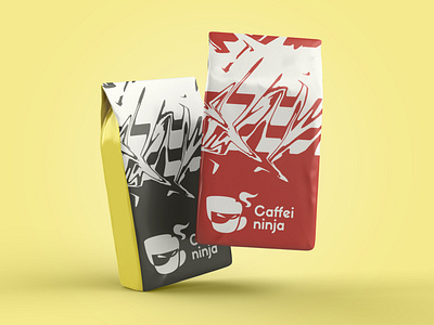 caffeininja 02 branding coffee coffee shop coffeelogo packaging photoshop seo
