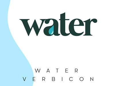 VERBICON Water advertising branding design editing icon minimal minimalist minimalist logo photoshop typography verbicon water