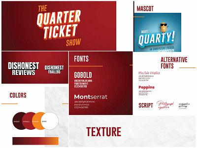 The Quarter Ticket Show ( Brand Guidelines ) brand guide brand rules branding editing illustrator logo photoshop typography visual identity