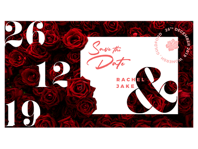 Save The Date card illustrator invitation invites photoshop postcard red roses rsvp savethedate wedding wedding card