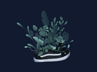 Illustration practice day 5 illustration plant shoe