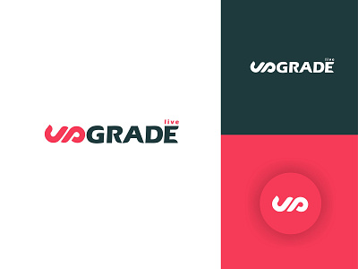 Up Grade Live logo branding design designer icon identity logo logo mark mark vector