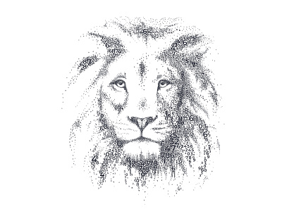 Lion from numbers branding graphicdesign identity illustration lion vector