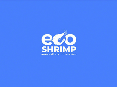 Eco Shrimp logo branding eco logo icon identity logo mark seafood shrimp vector