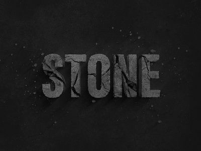 Stone text in Adobe Photoshop