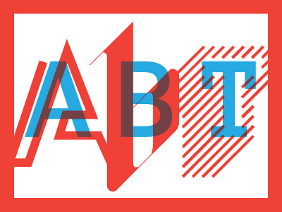ABT Wall Art art blue design for fun lines multiply overlay primary colors red transparent typography work