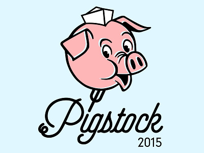 Pigstock bbq branding event logo pig pigstock shirt t shirt typography