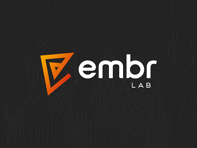 Embr Lab branding dark fire innovation lab logo spark