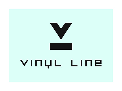 Vinyl Line Project concept logo records v vintage vinyl