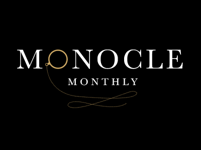 Monocle Monthly branding identity logo men monocle