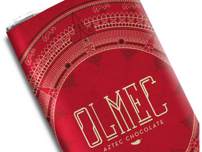 Olmec Chocolate aztec chocolate detail illustration olmec packaging pattern type