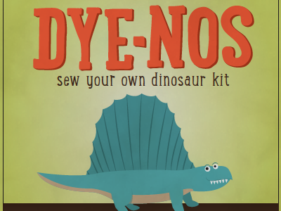 Dye-Nos branding dimetroden dinosaur illustration kids packaging