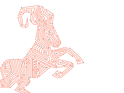 Chinese New Year - Option 2 2015 chinese new year circuit circuit board electronics goat illustration ram sheep vector