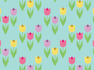 008/100 100daysofpatterndesign pattern repeat spring surface design tulip vector