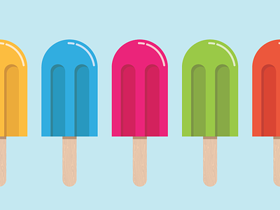 Summer Flavors bright illustration popsicle summer vector