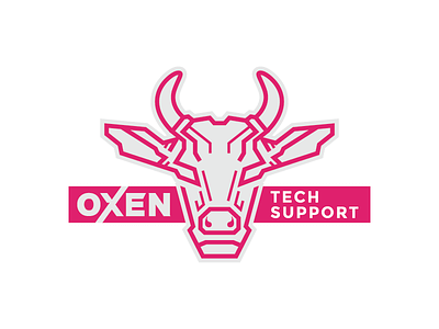 Oxen Tech Support animals head it luxurious modern ox pink support tech technology