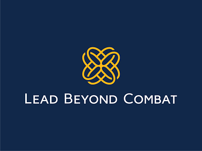 Lead Beyond Combat abstract blue coverleaf elegant gold logo luxurious royal yellow
