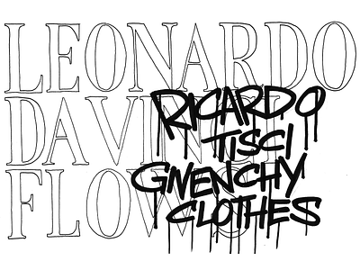 Luxury Rap - Givenchy fashion hand drawn hip hop illustration lettering rap typography