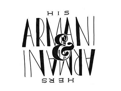 Luxury Rap - Armani fashion hand drawn hip hop illustration lettering rap typography