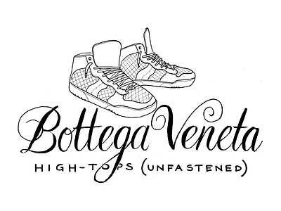 Luxury Rap - Bottega Veneta fashion hand drawn hip hop illustration lettering rap typography