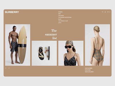burberry s2 / web design concept burberry fashion khanboltaev minimal rollingdesign simplicity typography ui ui ux webdesign website