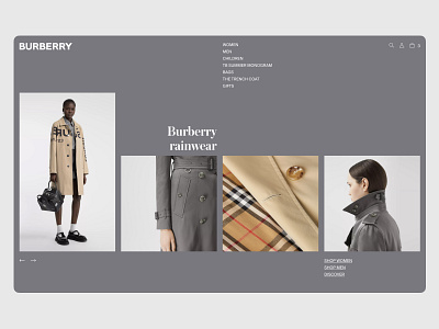 burberry s3 / web design concept