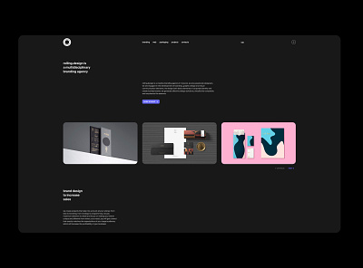 rolling.design / new website branding dark design graphic design khanboltaev minimal simplicity typography ui ui ux webdesign website