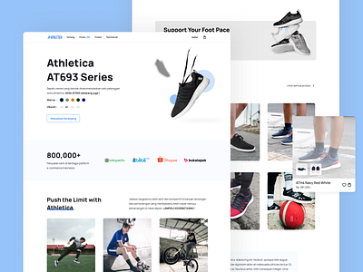 Athletica Landing Page - Exploration design redesign ui web