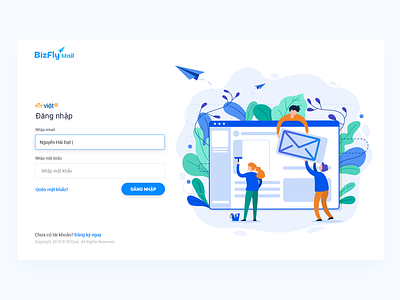 Login bizfly dribbble email automation email campaign emailbizfly haidat login uiux vccorp