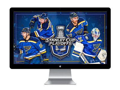 Playoffs Digital Wallpapers branding campaign facebook gif mockup sports design st. louis blues stanley cup playoffs typography wallpapers web design
