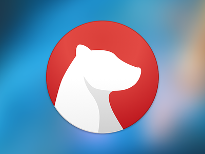 Bear Mac Icon app apple bear clean flat gray icon mac mac app os x red white