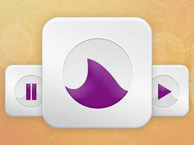 Shiny Groove Icon app application fin grooveshark icon mac violet white